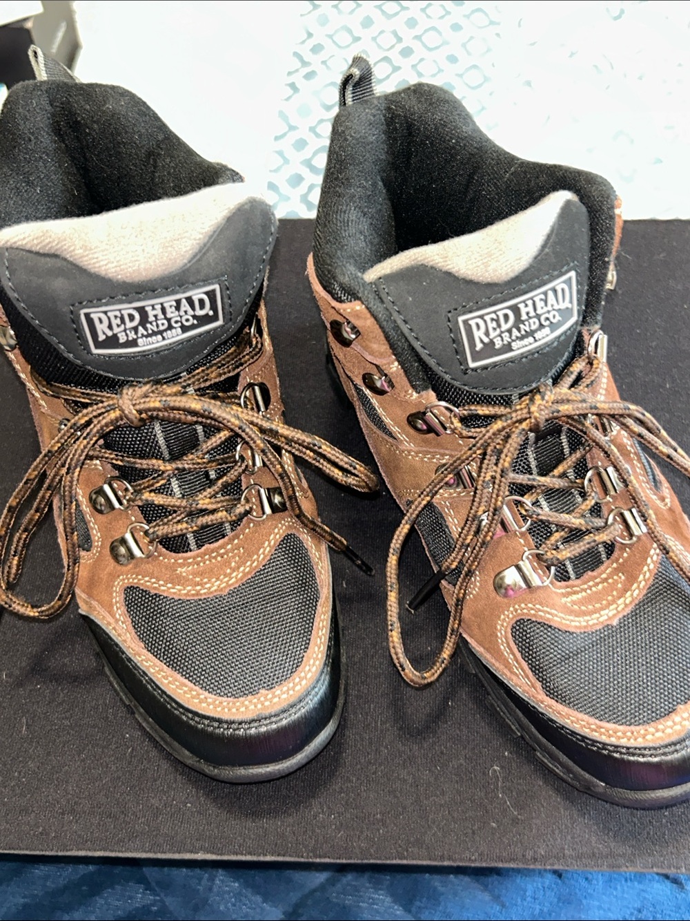 RedHead Brown and Black Women's Combat Moto Boots